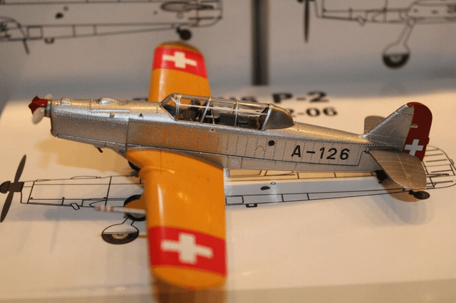 Pilatus P-2-05 A-126 Flügel gelb Jg. 1949, 1:72, ACE