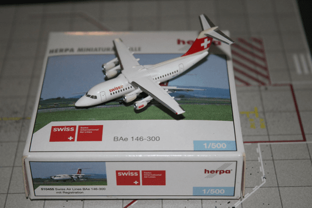 Swiss BAe-146-300 (HB-IYZ), Herpa 1:500 selten