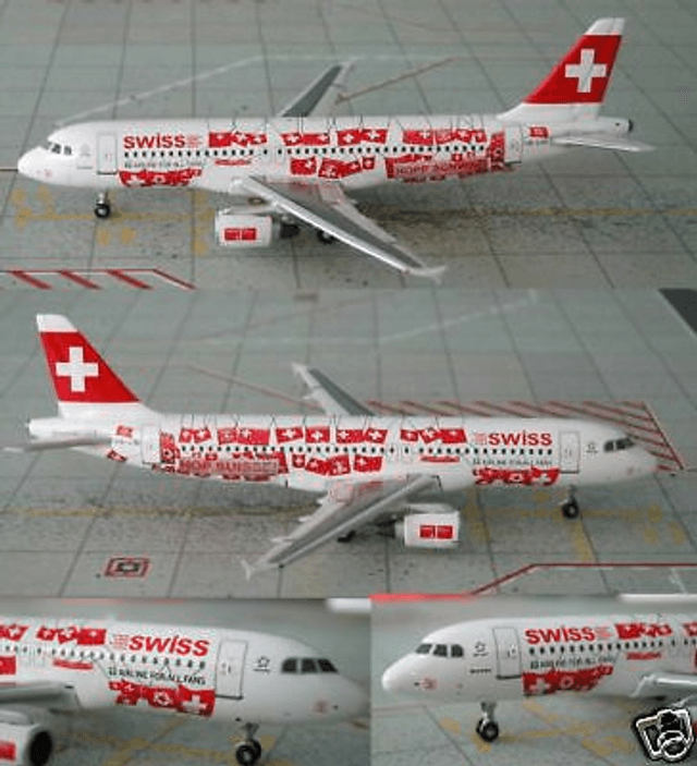 SWISS A320 (HB-IJM) &quot;Hopp Schwiiz&quot; Euro 08, 1:400